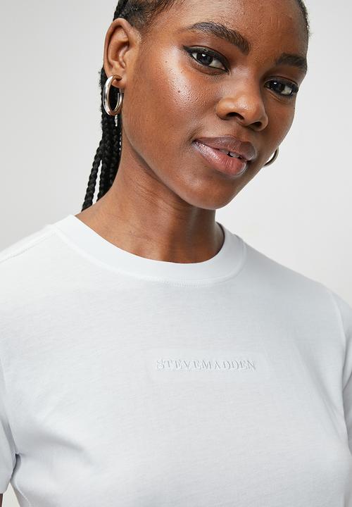 Steve Madden - Ladies rita classic crew neck t-shirt - white