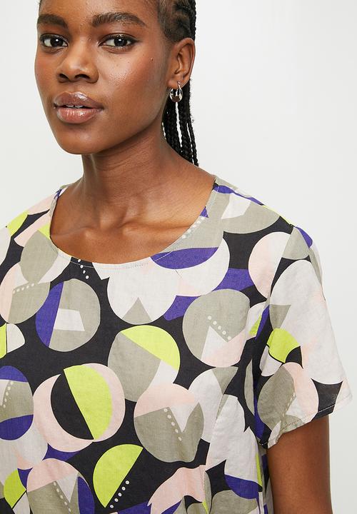 Stella Morgan - Oversized Sack Midi Dress - Sage