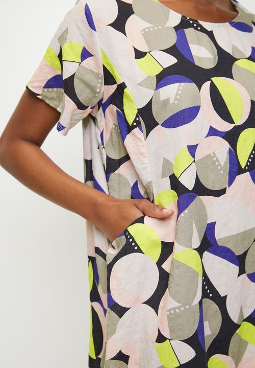 Stella Morgan - Oversized Sack Midi Dress - Sage