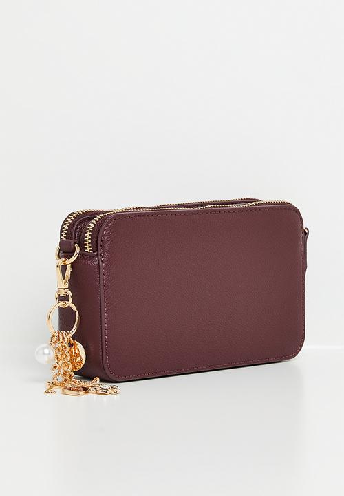 ALDO - Ggaby crossbody bag - burgundy
