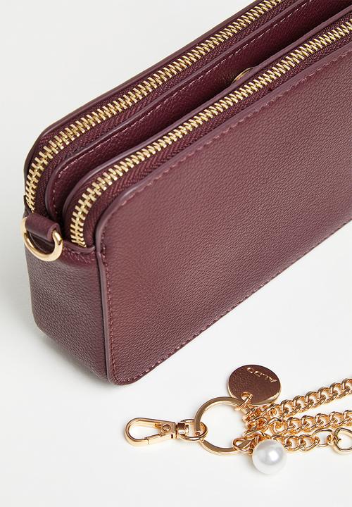 ALDO - Ggaby crossbody bag - burgundy
