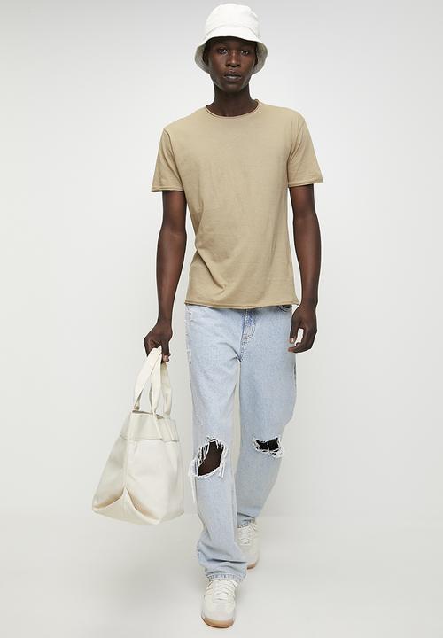 Brave Soul - Crew Neck T-shirt - Stone