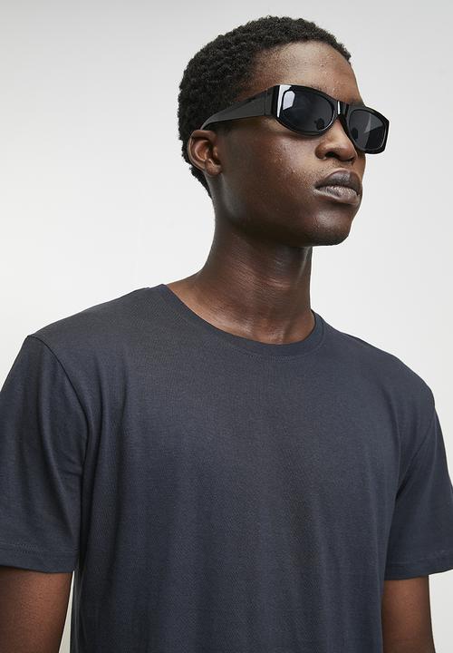 Brave Soul - Crew Neck T-shirt - Rich Navy & Mushroom