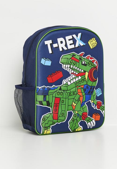 Character Group - Dino blocks 3d embossed backpack - blue