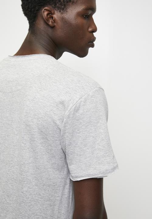 Brave Soul - Crew Neck T-shirt - Lt Grey Marl