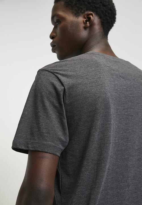 Brave Soul - Crew Neck T-shirt - Dark Charcoal Marl