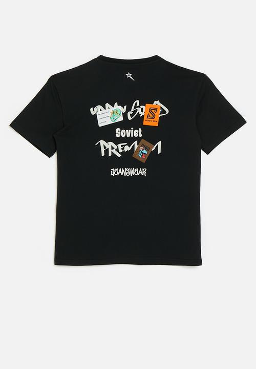SOVIET - Boys fashion t-shirt box fit - black