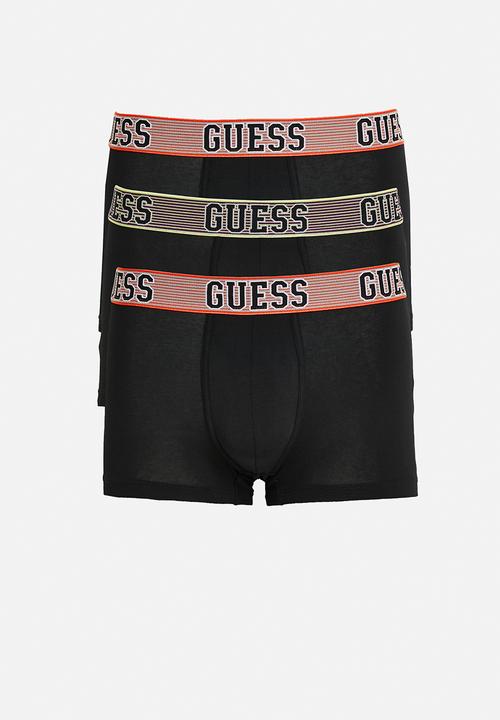 GUESS - BOXER TRUNK 3 PACK - Jet Black A995