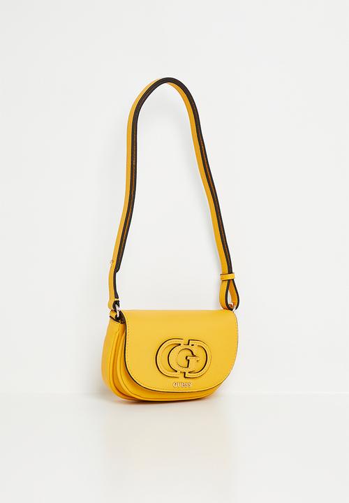 GUESS - Ahb Calebra Mini Convertible Crossbody Flap  Bag- Yellow