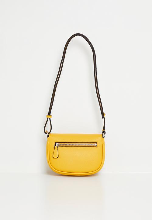 GUESS - Ahb Calebra Mini Convertible Crossbody Flap  Bag- Yellow