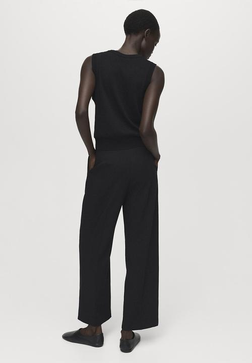 MANGO - Trousers cristi -  black