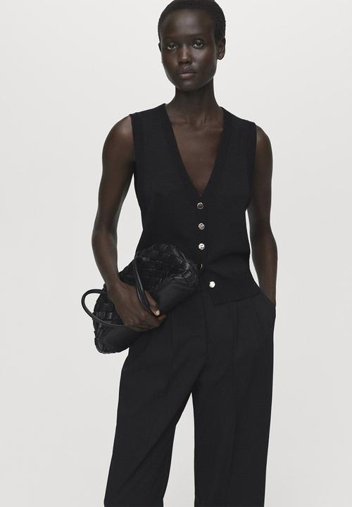 MANGO - Trousers cristi -  black