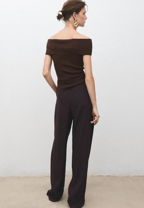 MANGO - Top sesete - dark brown