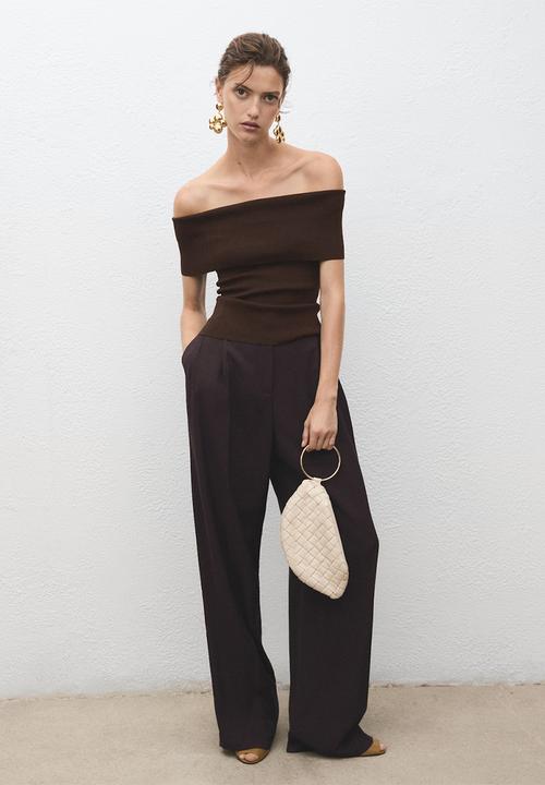 MANGO - Top sesete - dark brown