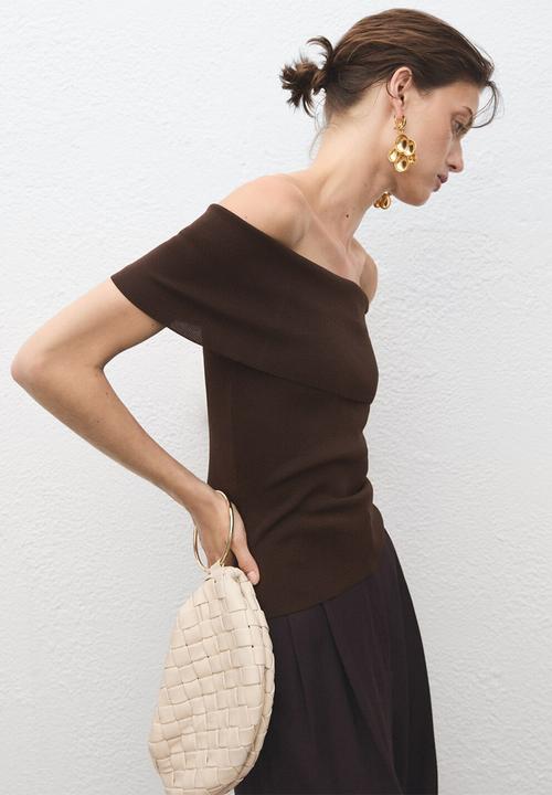 MANGO - Top sesete - dark brown