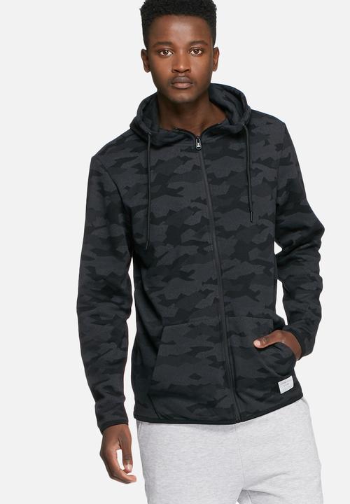 Jack & Jones - Camo zip hoodie
