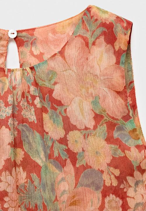 MANGO - Blusa celia - dark red
