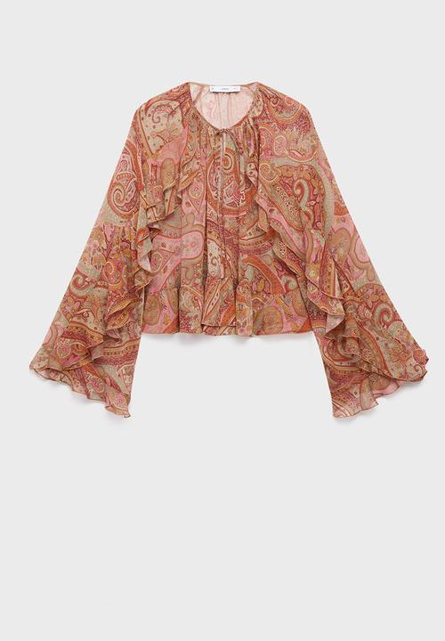 MANGO - Blusa icey - brown