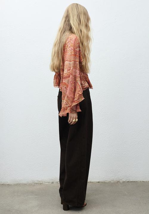 MANGO - Blusa icey - brown