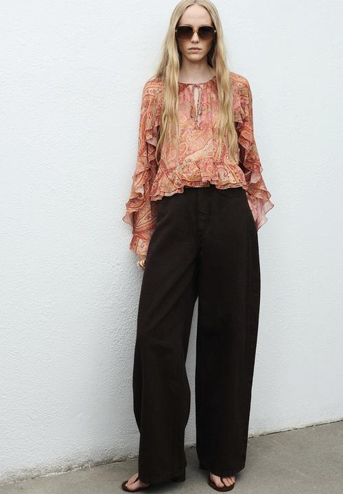 MANGO - Blusa icey - brown