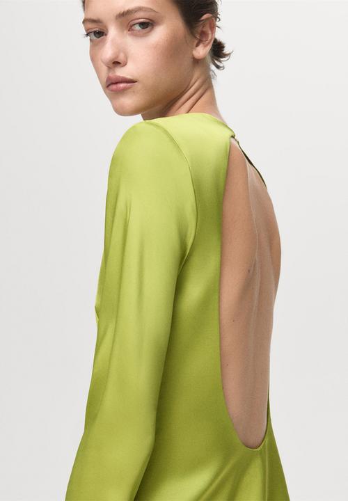 MANGO - Dress robi -  green