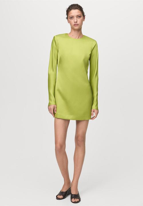MANGO - Dress robi -  green