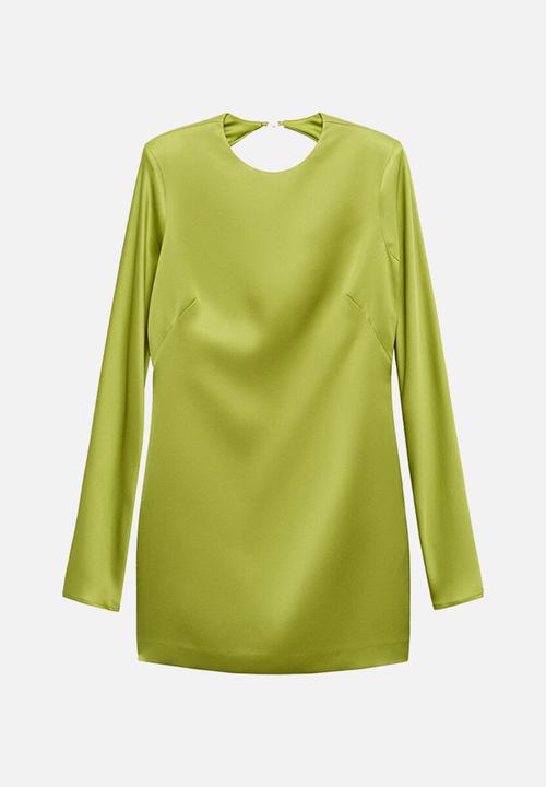 MANGO - Dress robi -  green
