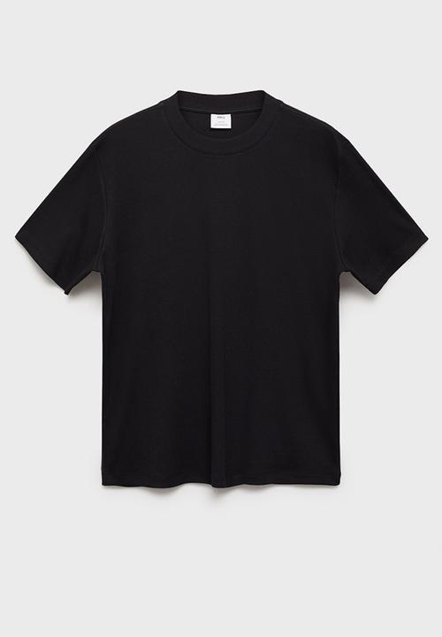 MANGO - Camiseta Olive - Black
