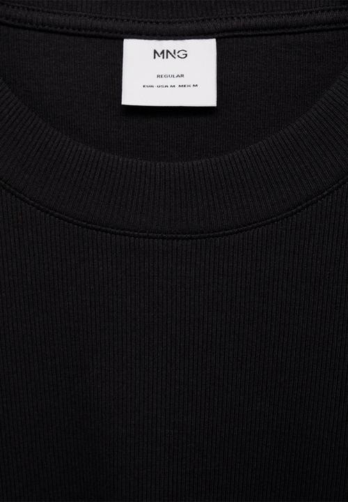 MANGO - Camiseta Olive - Black