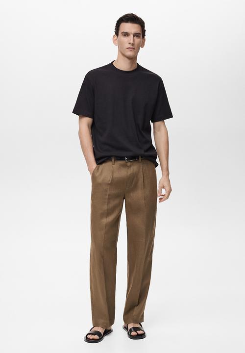 MANGO - Camiseta Olive - Black