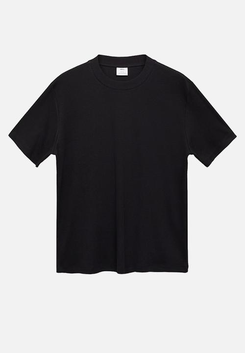 MANGO - Camiseta Olive - Black