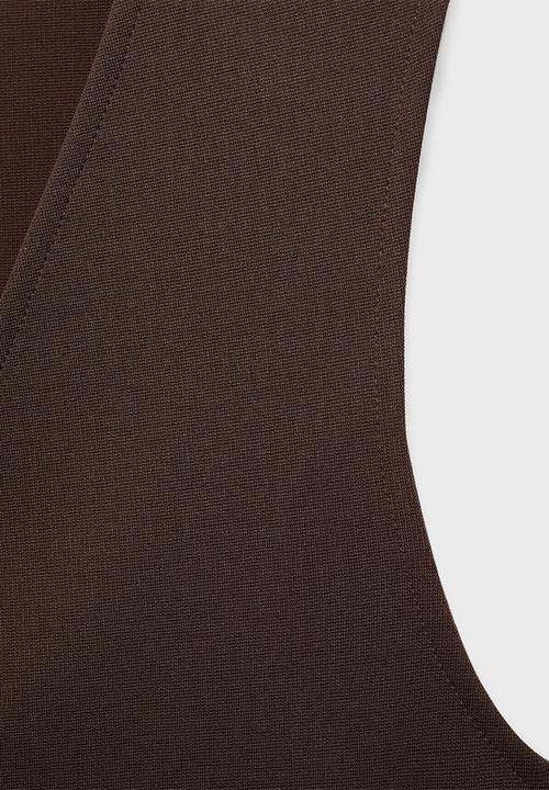 MANGO - Vest salve  - brown