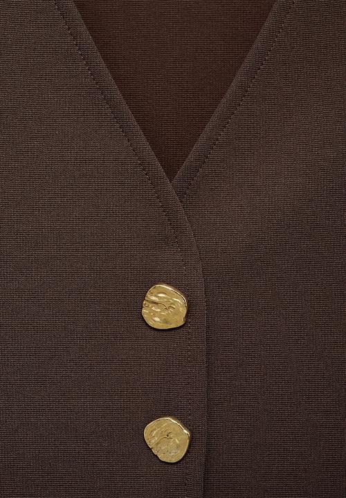 MANGO - Vest salve  - brown