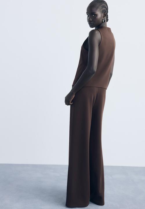 MANGO - Vest salve  - brown