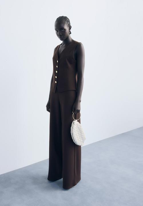 MANGO - Vest salve  - brown
