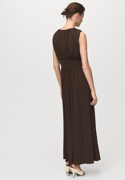 MANGO - Dress dino -  brown