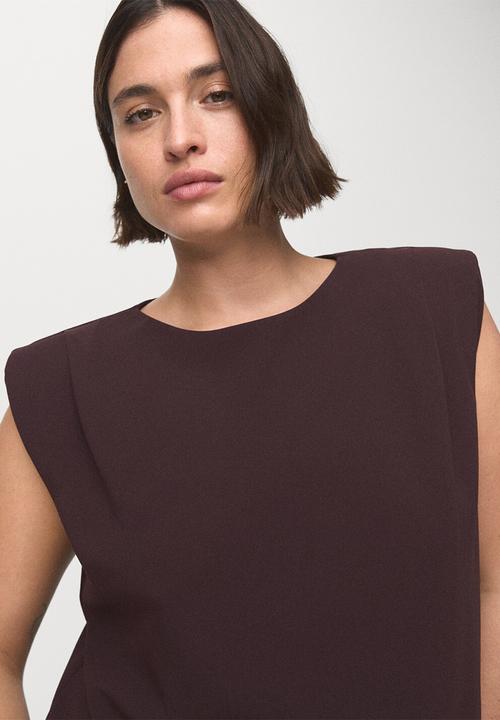 MANGO - Blusa stereo - dark brown