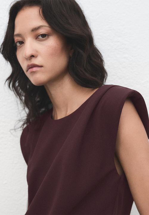 MANGO - Blusa stereo - dark brown