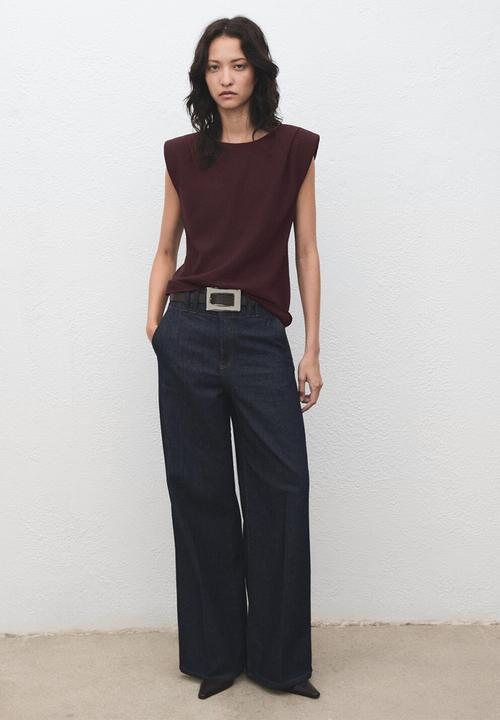 MANGO - Blusa stereo - dark brown