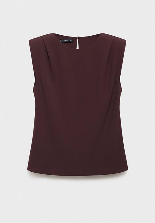 MANGO - Blusa stereo - dark brown
