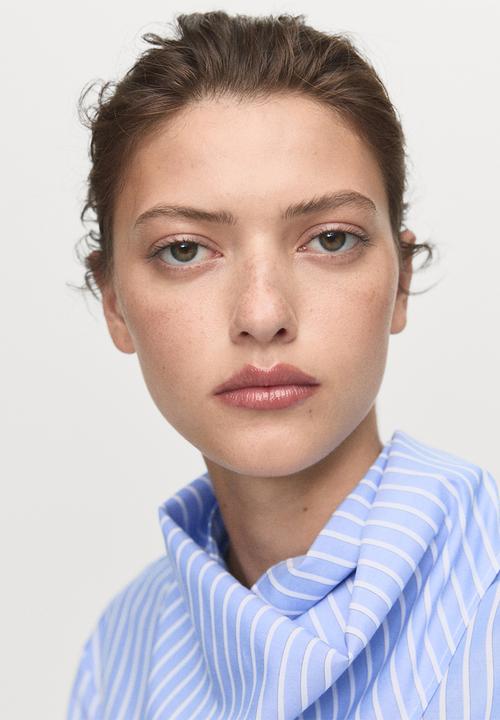 MANGO - Blouse kike - mid-blue