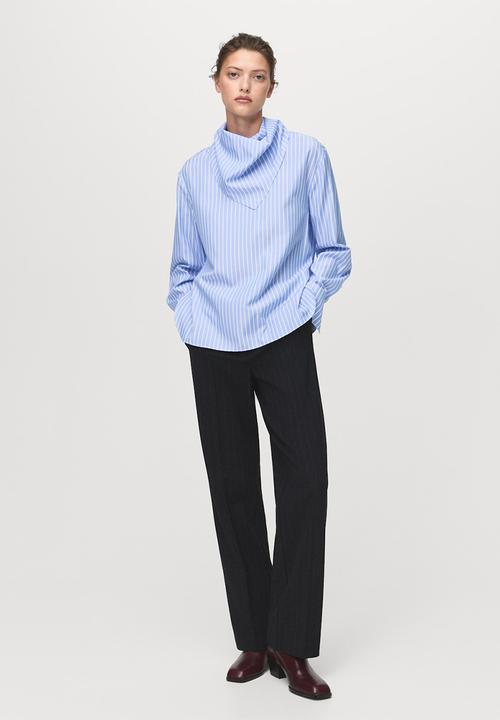 MANGO - Blouse kike - mid-blue