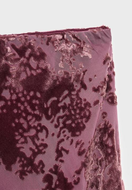 MANGO - Skirt rocio -  dark red