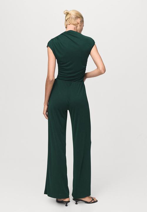 MANGO - Trousers lei  -  dark green