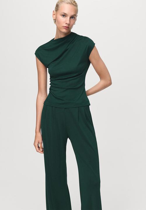 MANGO - Trousers lei  -  dark green