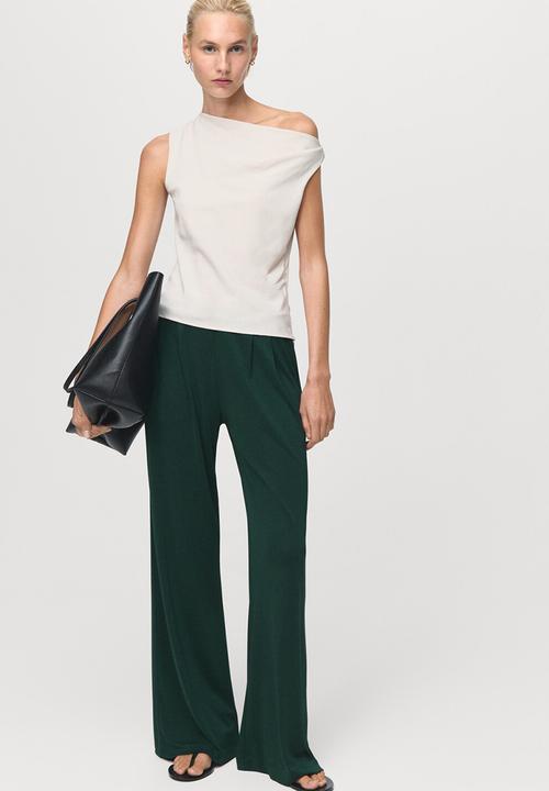 MANGO - Trousers lei  -  dark green