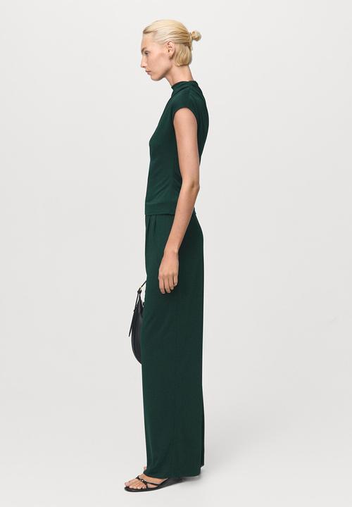 MANGO - Trousers lei  -  dark green