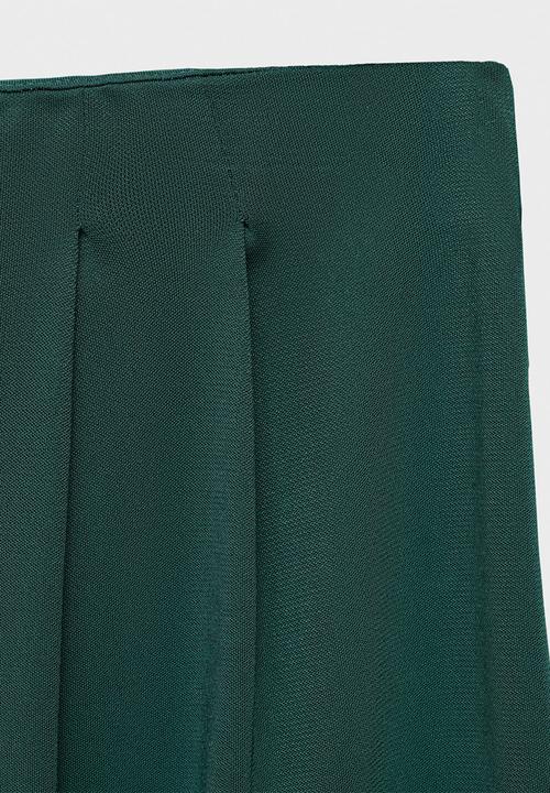 MANGO - Trousers lei  -  dark green