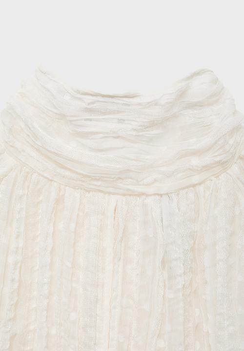 MANGO - Blouse coty -  natural