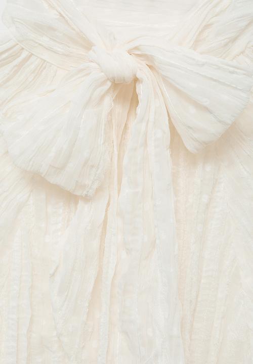 MANGO - Blouse coty -  natural